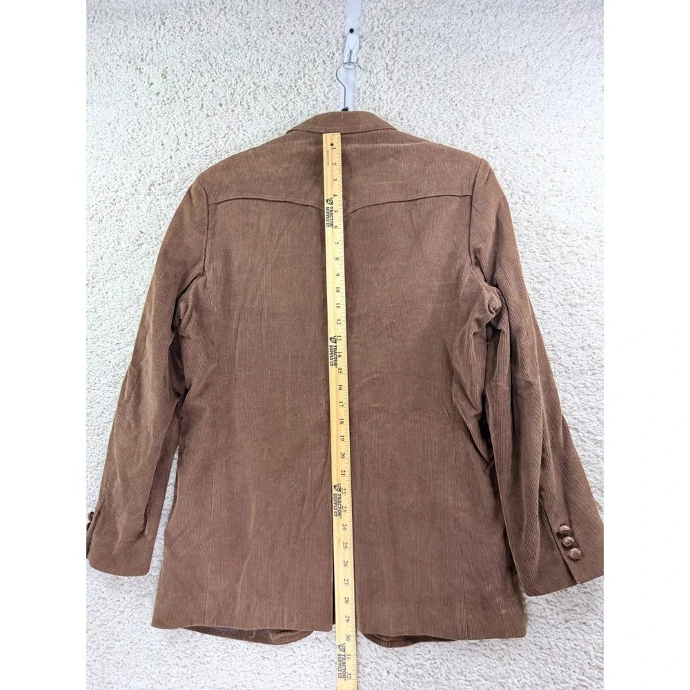 Garrison Park Corduroy Blazer Mens 40R Brown Good Vintage Western Sport Coat